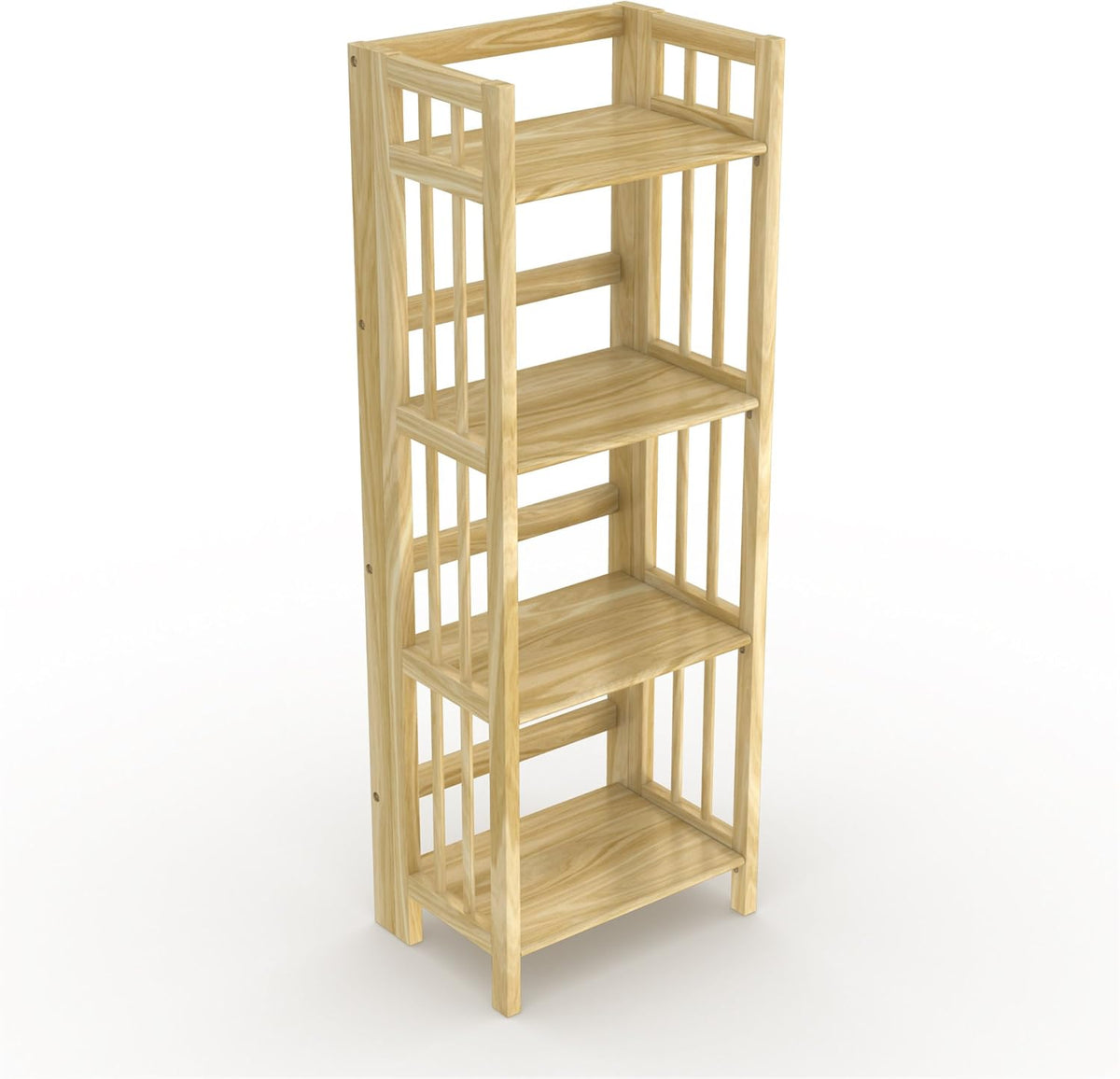 Folding Bookcase Bookshelf 16" Espresso Q98017