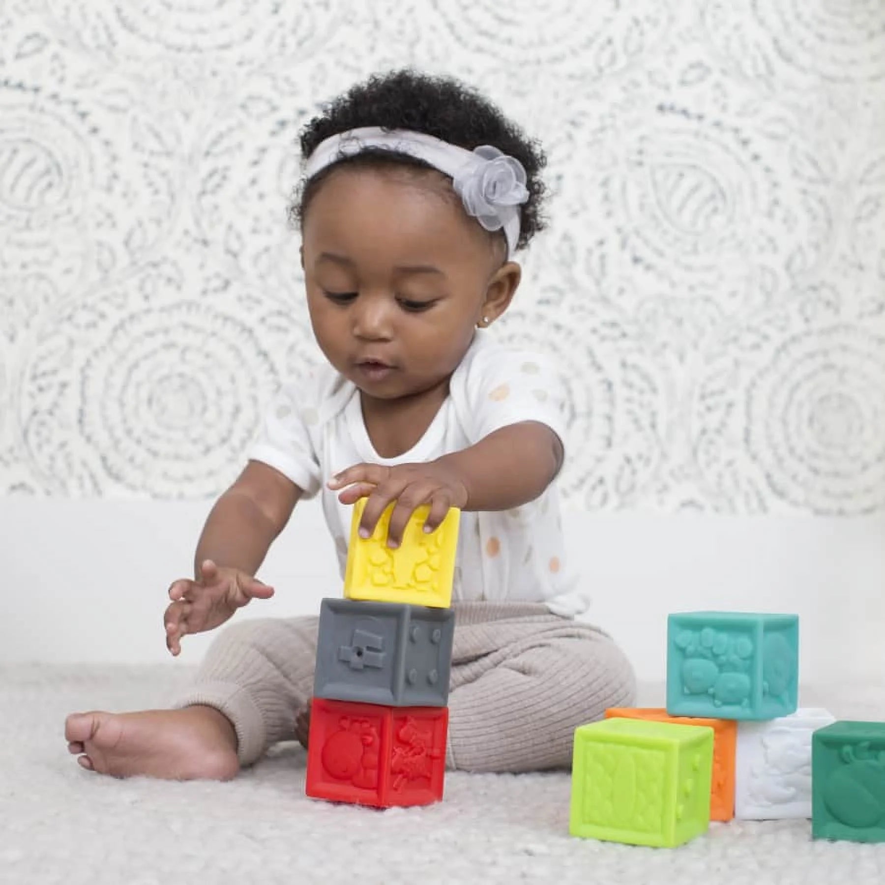 Multicolor 8-Piece Plastic Toy Blocks N631898
