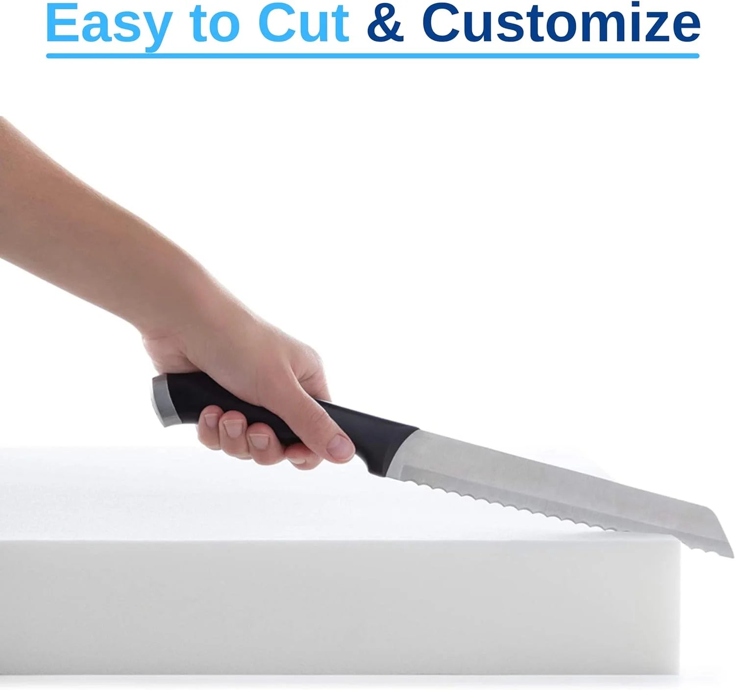 18" x 82" Cool Gel Memory Foam Bench Cushion Replacement Medium Firm S863