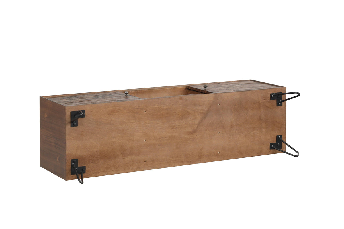 Dark Brown 2-Door 2-Shelf Media Console D200