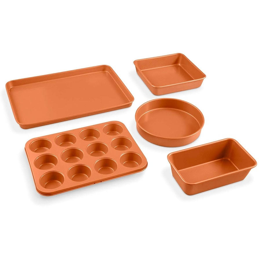 20 Pc Non Stick Copper Cookware Set V733