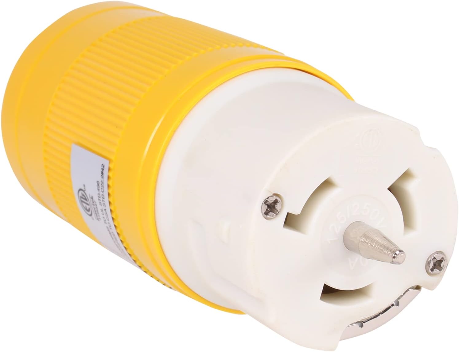 50 Amp Twist Locking Female Plug Connector, 125/250 Volt, Pack of 2 R522