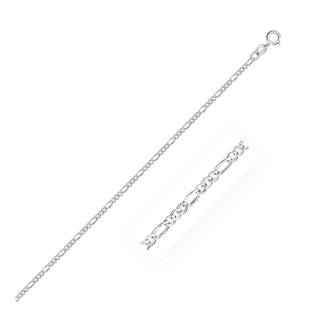 14K White Gold Solid Figaro Chain 20'' H85916