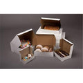 White Lock Corner Chipboard Bakery Box, Case of 100 A4354