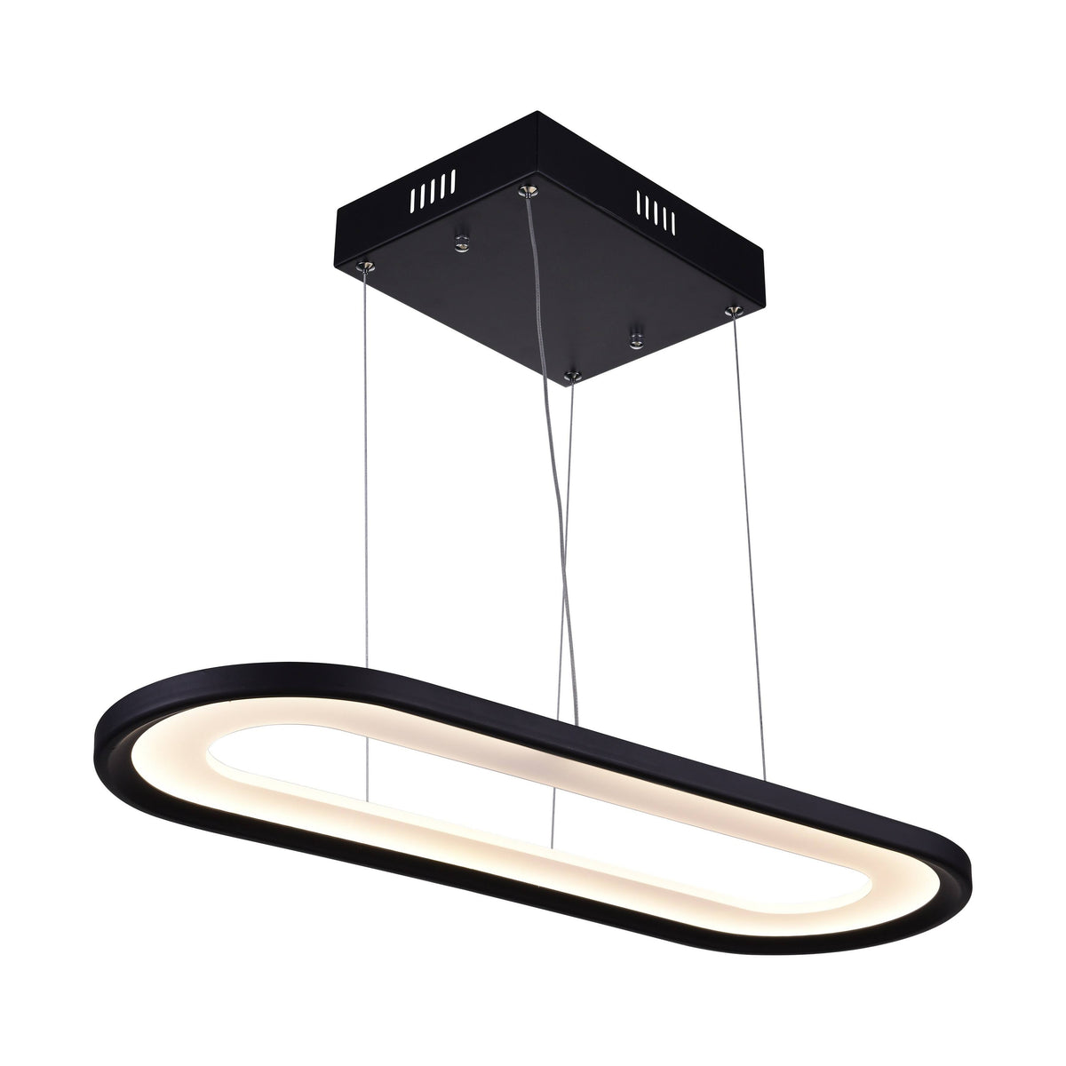 Black Finish LED Island Chandelier O491692
