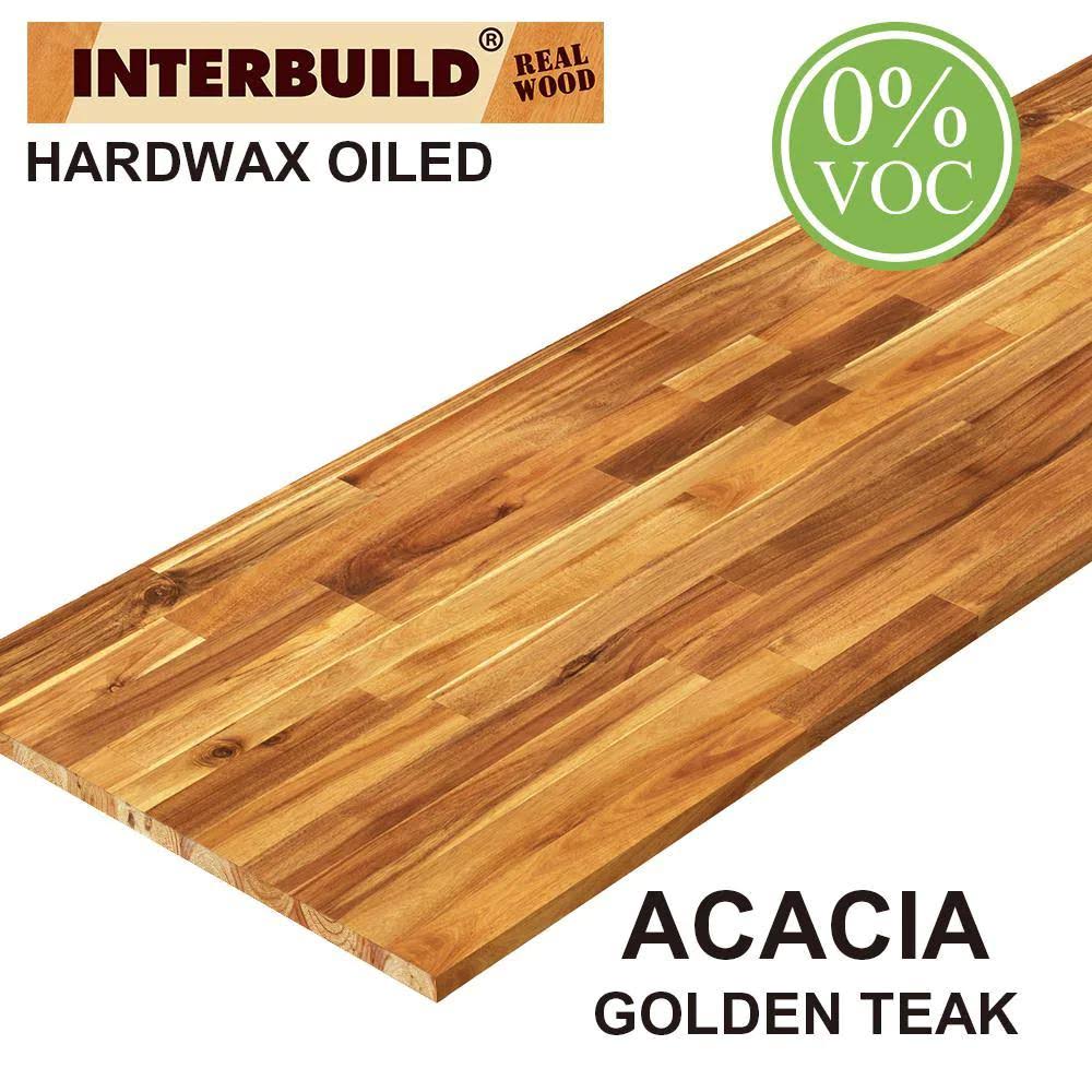 Golden Teak Butcher Block Island Countertop L331734
