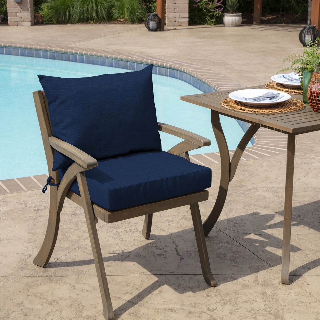 Sapphire Blue Outdoor Dining Chair Cushion Set 21 x 21 X74924