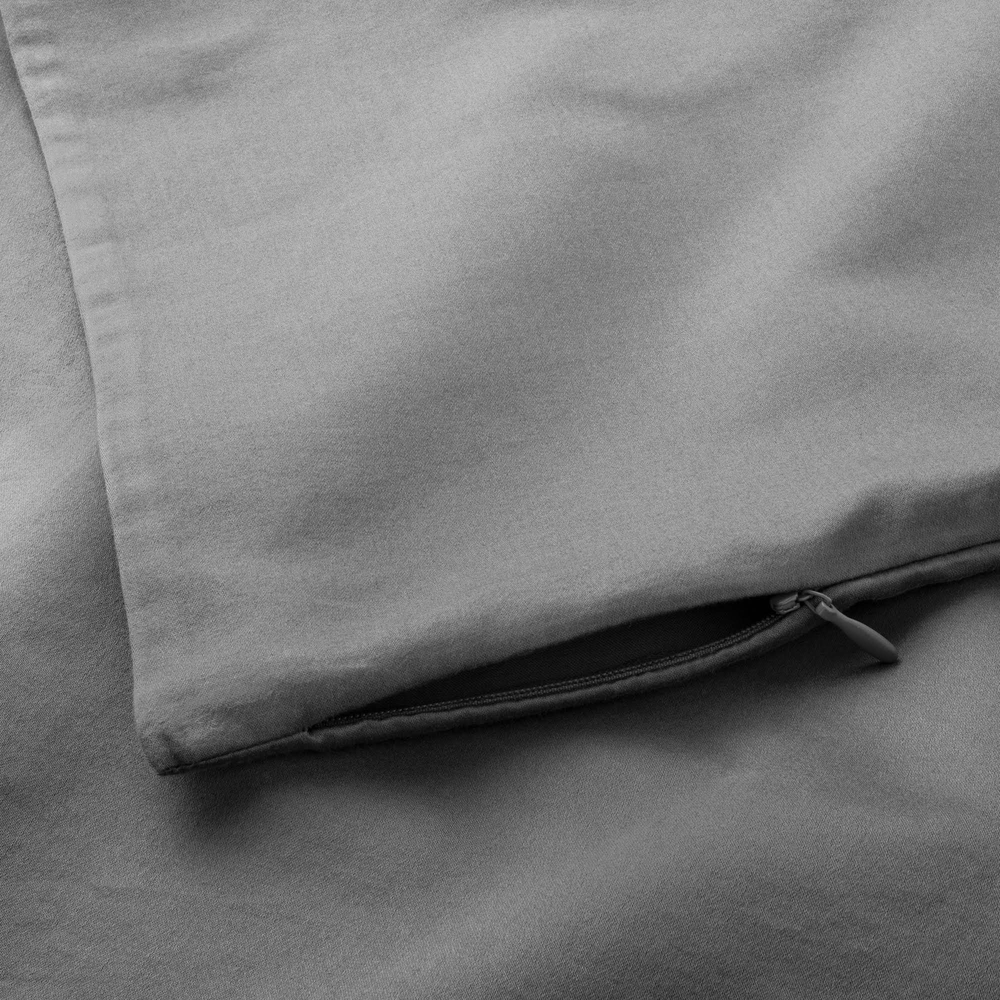 Full/Queen Supima Washed Sateen Duvet & Sham Set Dark Gray J75934