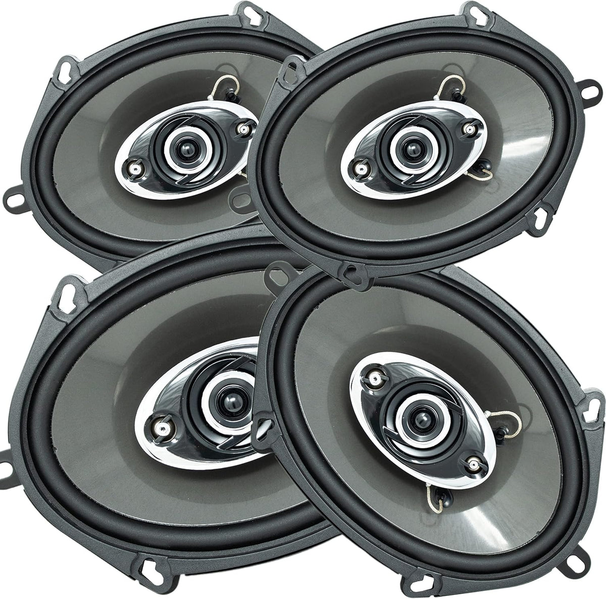 4-Way 380 Watts Coaxial Car Speakers 4 Ohm (4 Speakers) N11896