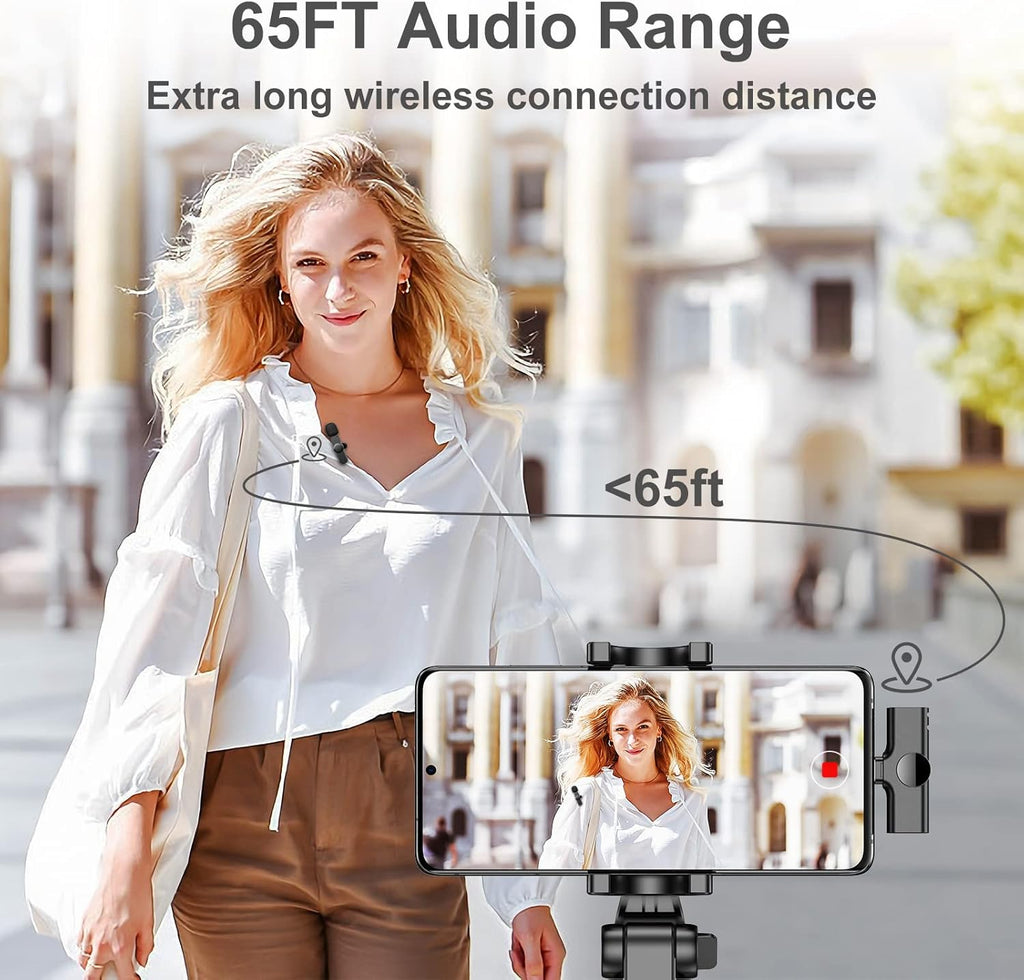 Wireless Lavalier Microphone, USB C, Clip On, Pack of 2 L48209