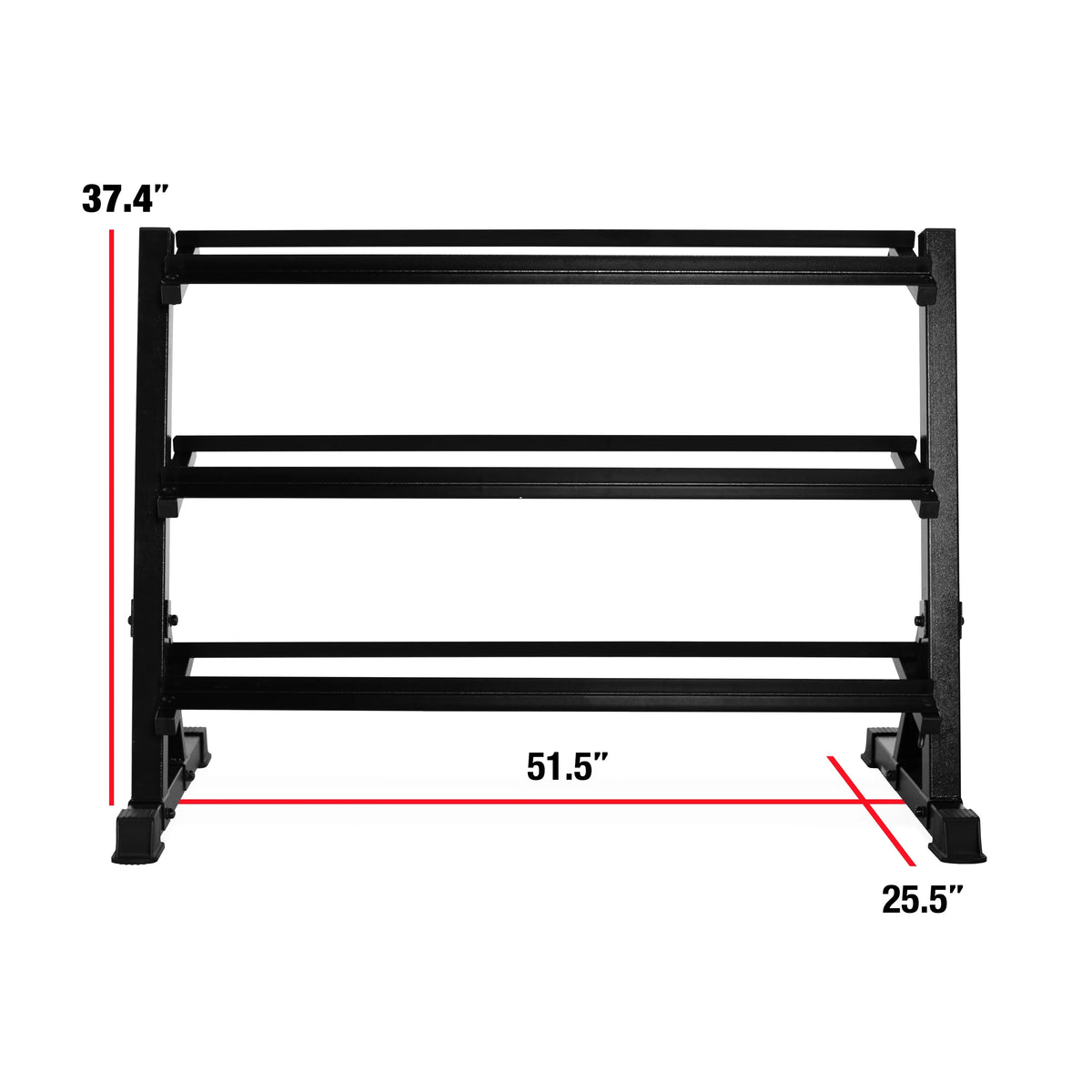 Black 3-Tiered Dumbbell Storage Rack B507