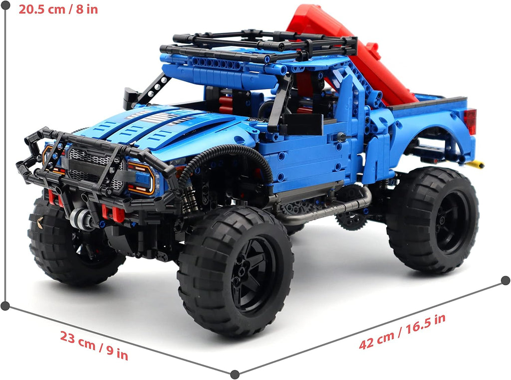 Blue Racing Car Off-Road Vehicle Building Blocks Kit Toy (1630PCS) W333