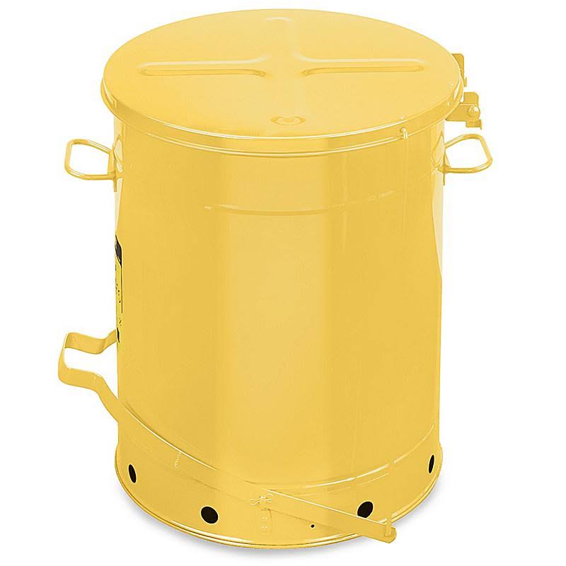 21 Gallon Yellow Oily Waste Can K9468