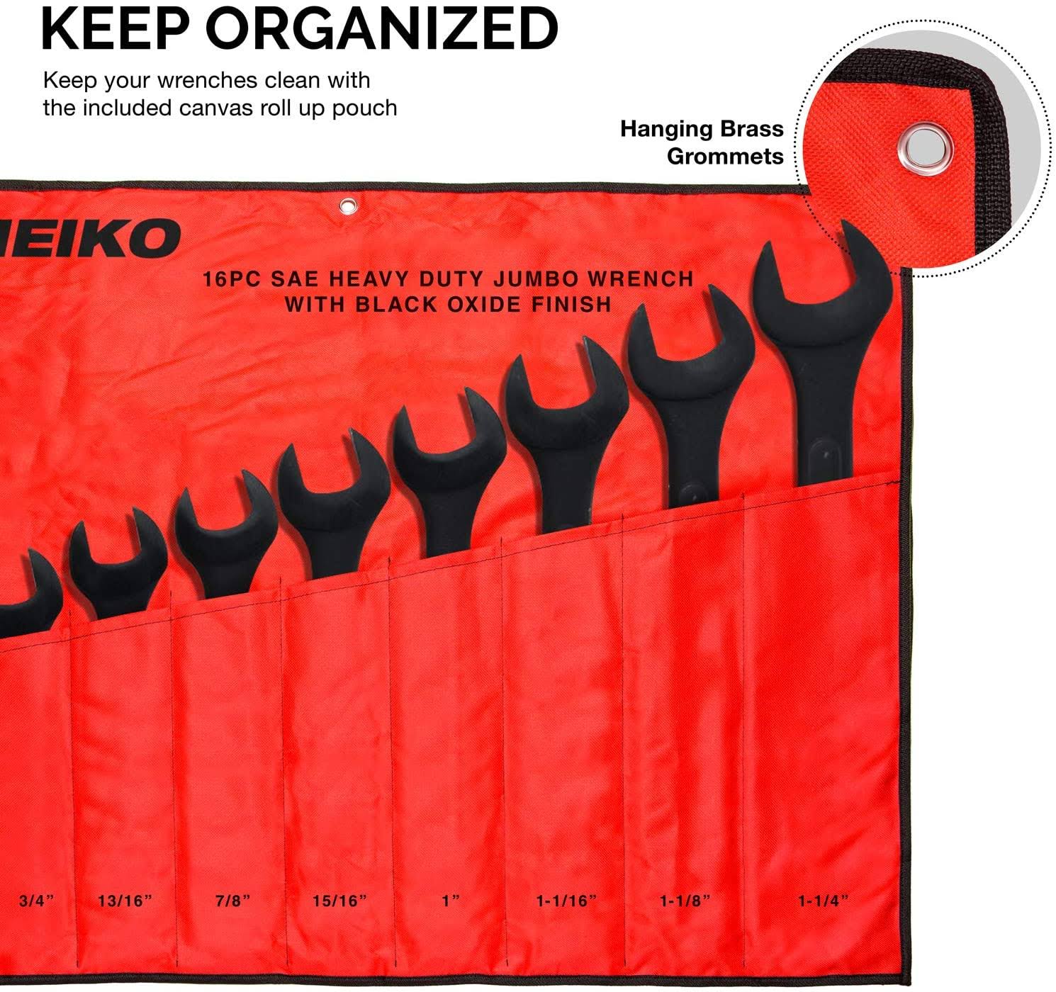 16 Piece Jumbo Combination Wrench Set N3080