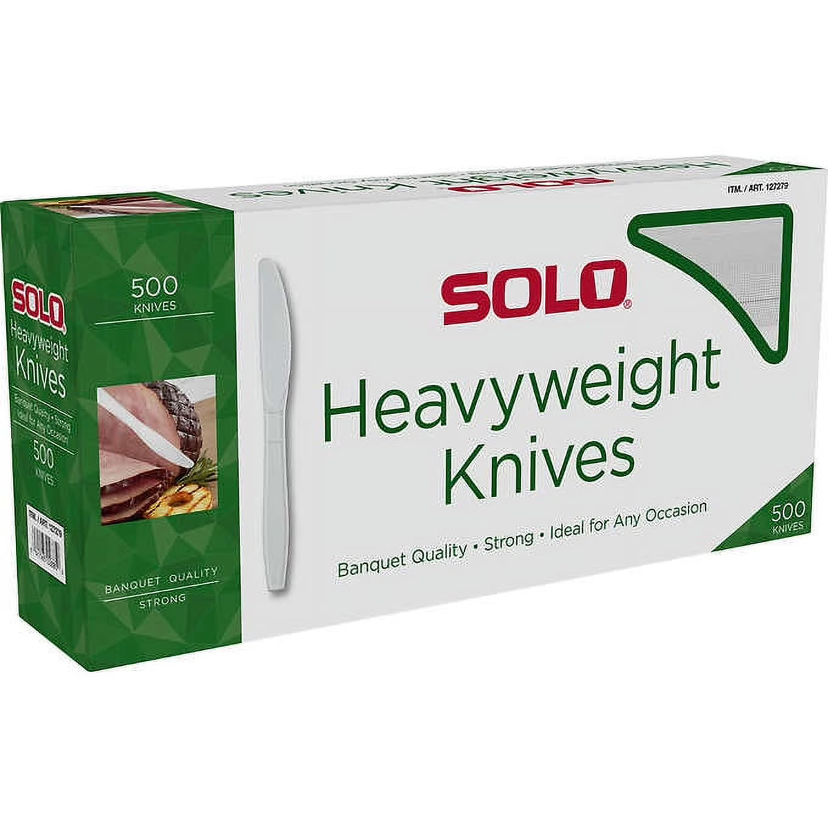 White Heavyweight Plastic Knife, 500 ct H311719