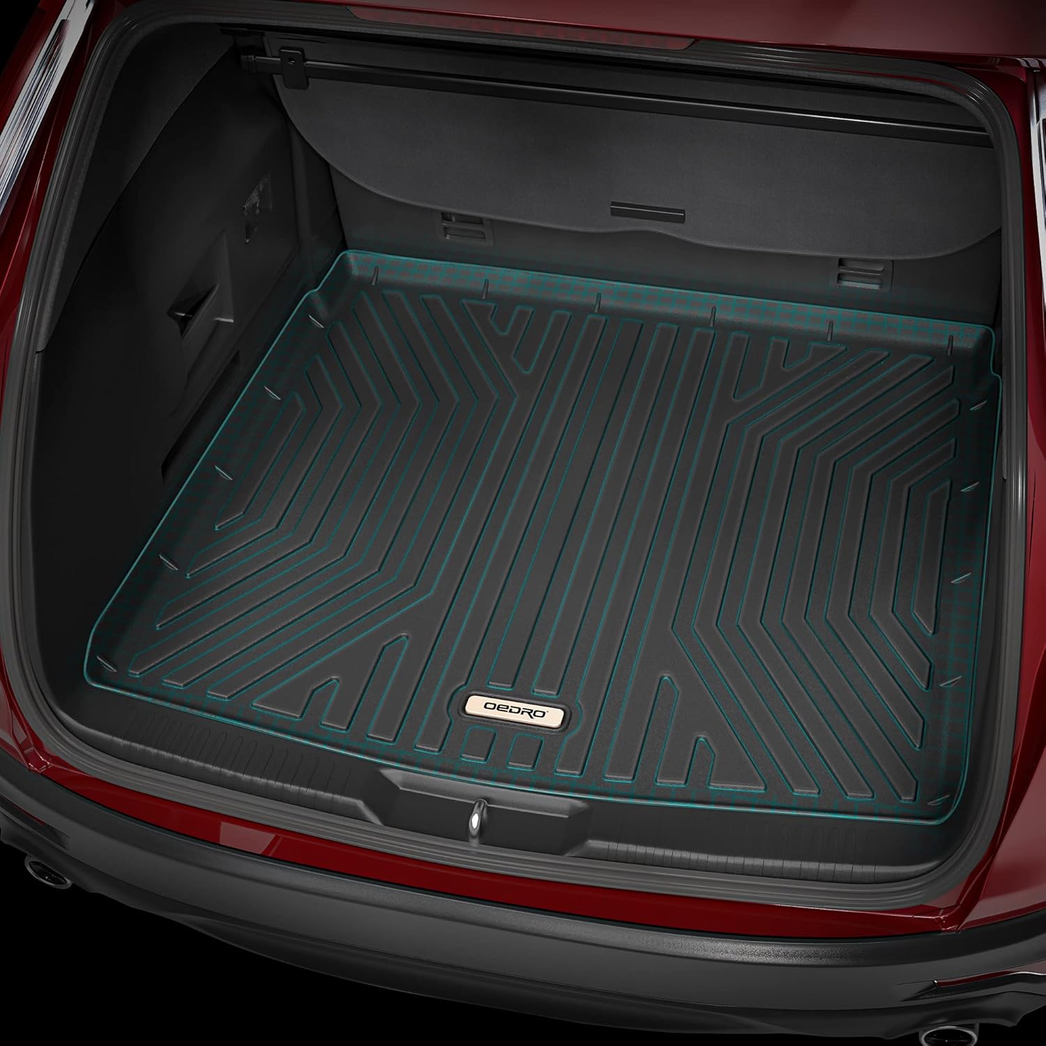 Black Custom Fit Cargo Trunk Liner Floor Mat S754
