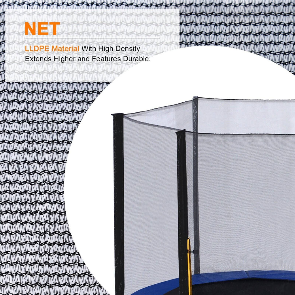 Net Ladder Basketball Hoop 8& Round Trampoline with Safety Enclosure K126118