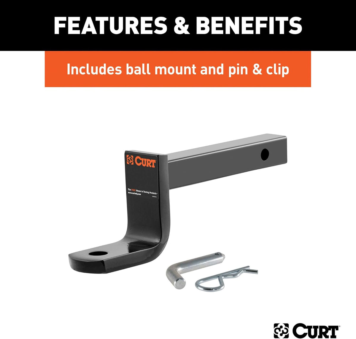 Class 1 Trailer Hitch with Ball Mount, 1-1/4-In Receiver B745