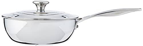 2 Quart Stainless Steel Saucier Pan with Lid T3431