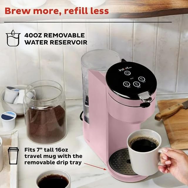 Single Serve Coffee Maker, K-Cup Pod Compatible Coffee Brewer, Gray K3330