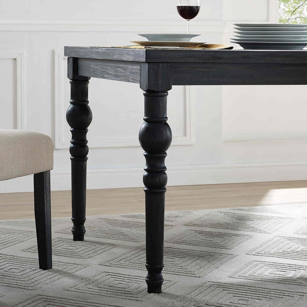 5-Piece Solid Wood Dining Table Set with 4 Upholstered Chairs T5799