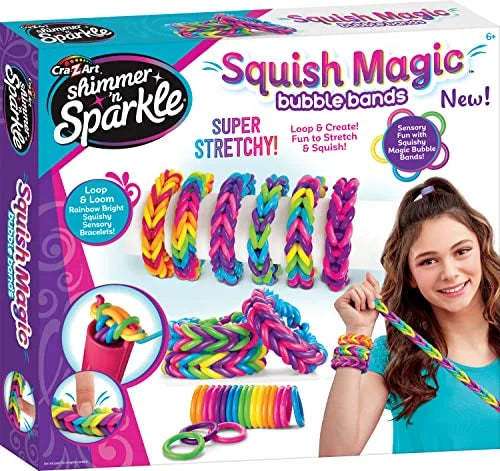 Shimmer n Sparkle Squish Magic Bubble Bands Loom Band Making Kit Z53968