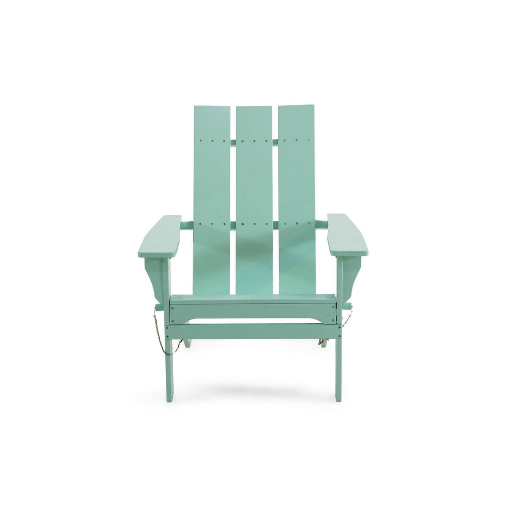 Light Mint Acacia Wood Foldable Adirondack Chair L532