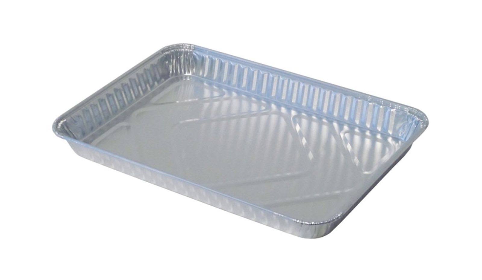 Disposable Aluminum 1/4-Size Sheet Cake Pan (Pack of 100) A86527