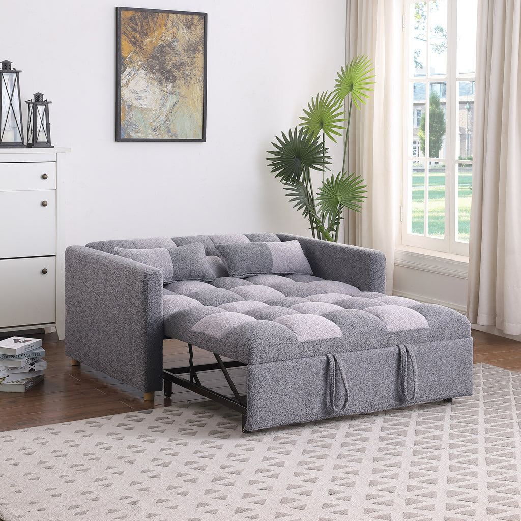 Gray Convertible Sofa Bed Couch M704