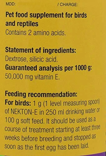 600gm Vitamin E Supplement for Birds O4165