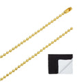 14k Yellow Gold Plated Ball Chain Necklace, 24 inches Z5720