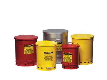 21 Gallon Yellow Oily Waste Can K9468