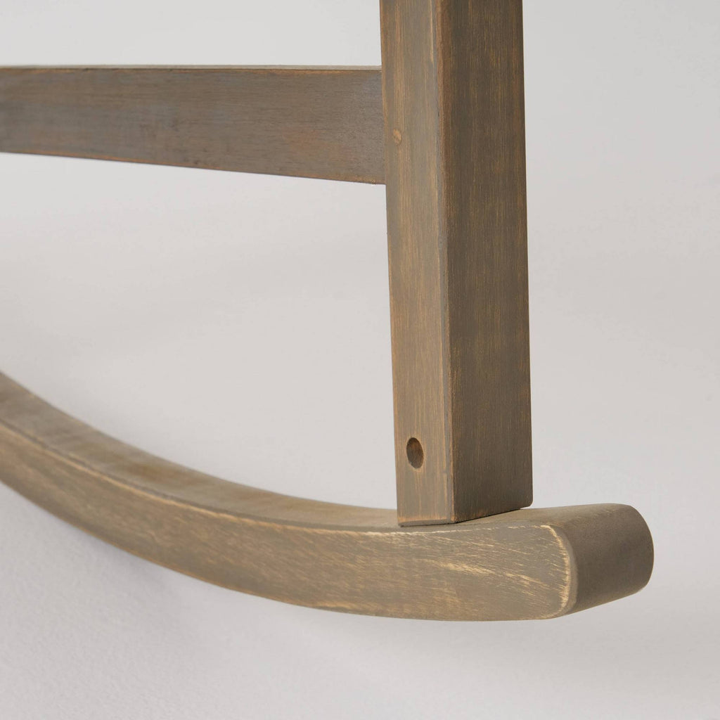 2pk Acacia Wood Rocking Chair Gray I48925