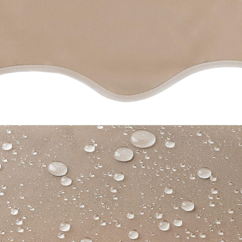 Khaki Retractable Patio Awning with Hand Crank A4029