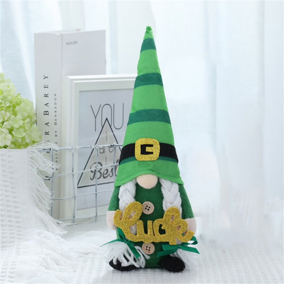 St. Patrick's Day Gnome Doll Set Handmade Decorations N971094