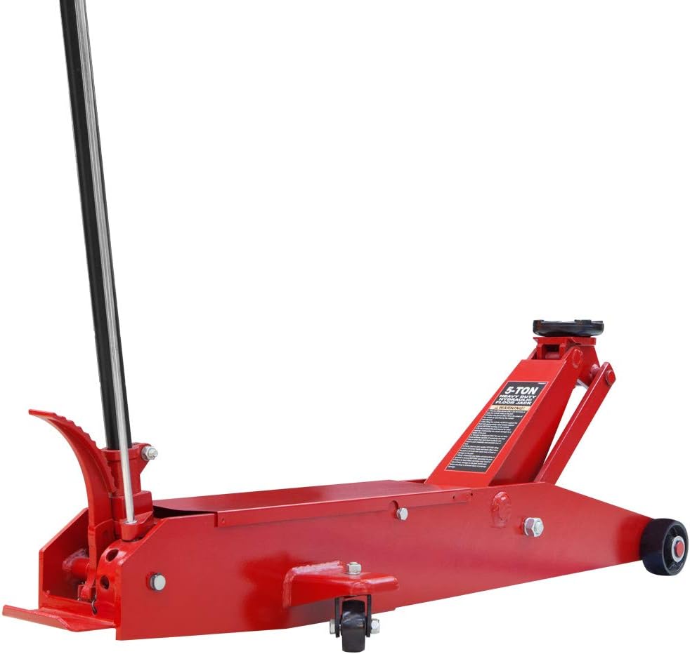 Red Hydraulic Heavy Duty Floor Jack with Foot Pedal Y161902