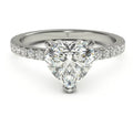 Heart Shaped Diamond Bridal Rings Solid 950 Platinum C67043