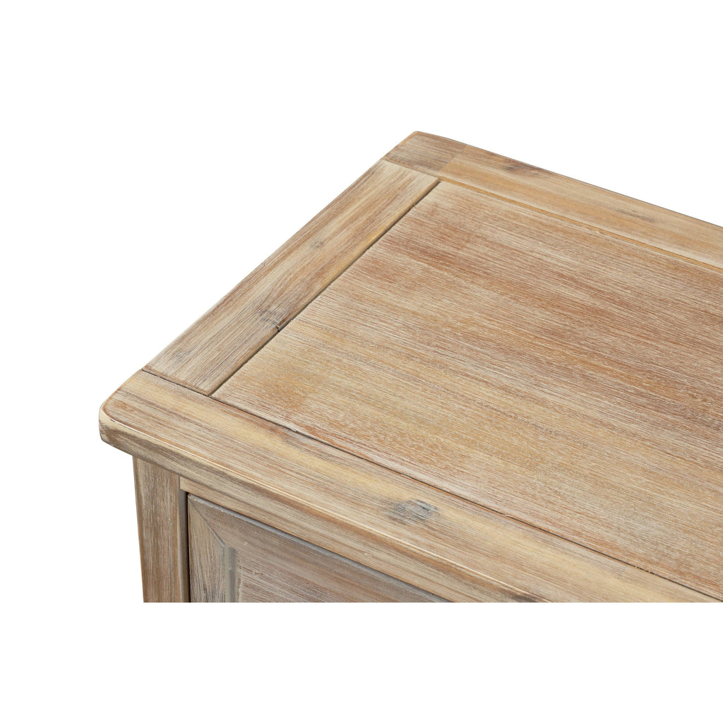 Rustic Storage Cabinet with 2-Drawers and 4 Fabric Basket Dark Brown I811