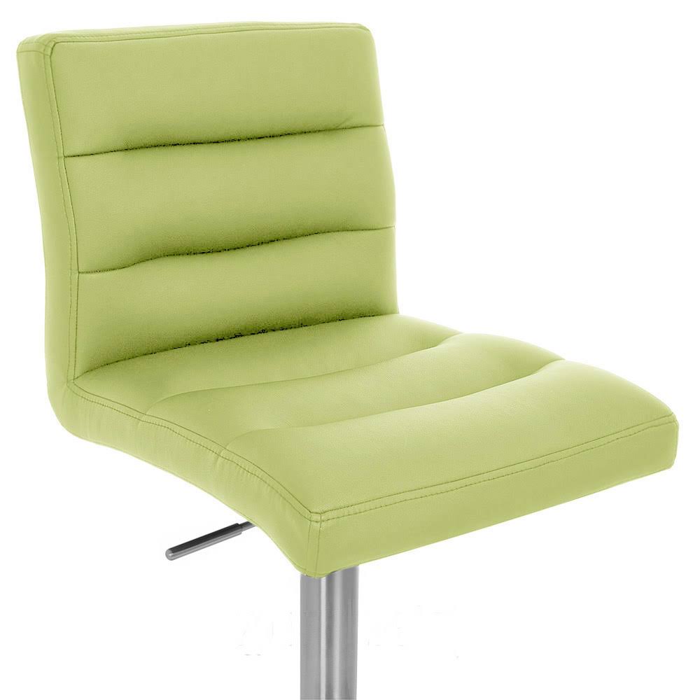 Lime Green Square Base Adjustable Height Swivel Armless Bar Stool Y91365