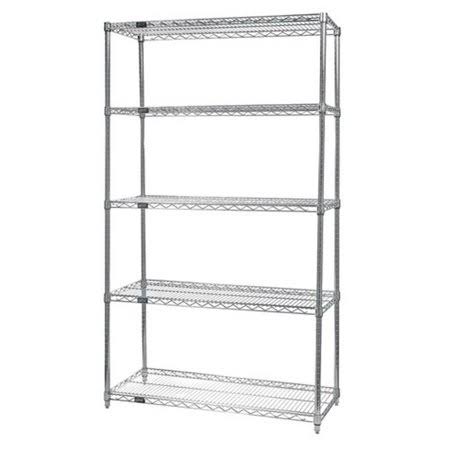 5-Shelf Chrome Wire Shelving Starter Kit 21 x 48 x 54 in. K377