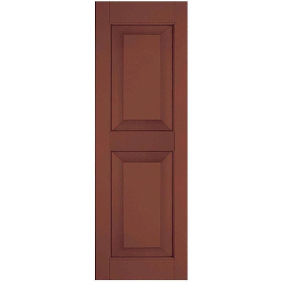 18 in. x 32 in. Exterior Real Wood Raised Panel Shutters Pair I97537