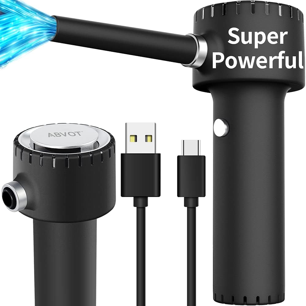 Rechargeable Electric Air Duster, 6000mAh Battery, 40000 RPM, Blue Pack of 2 J724