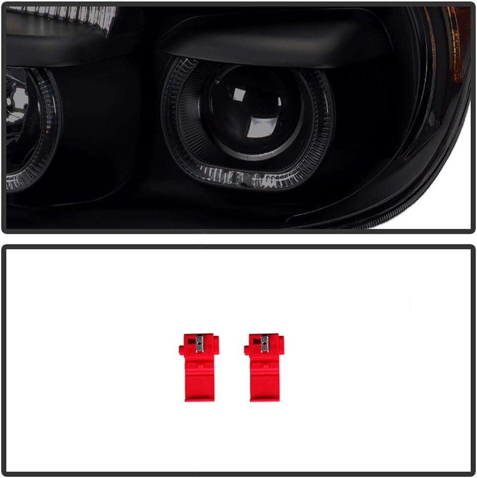 Black Smoked LED Projector Headlights Headlamps X21446