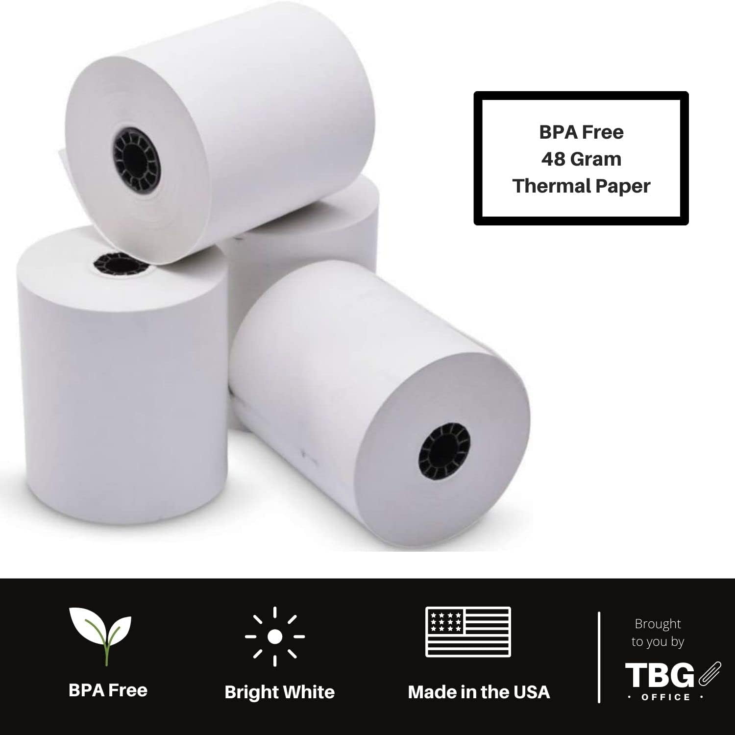 3 1/8” x 230' Thermal Paper Rolls (1 Case - 30 Rolls) O25988