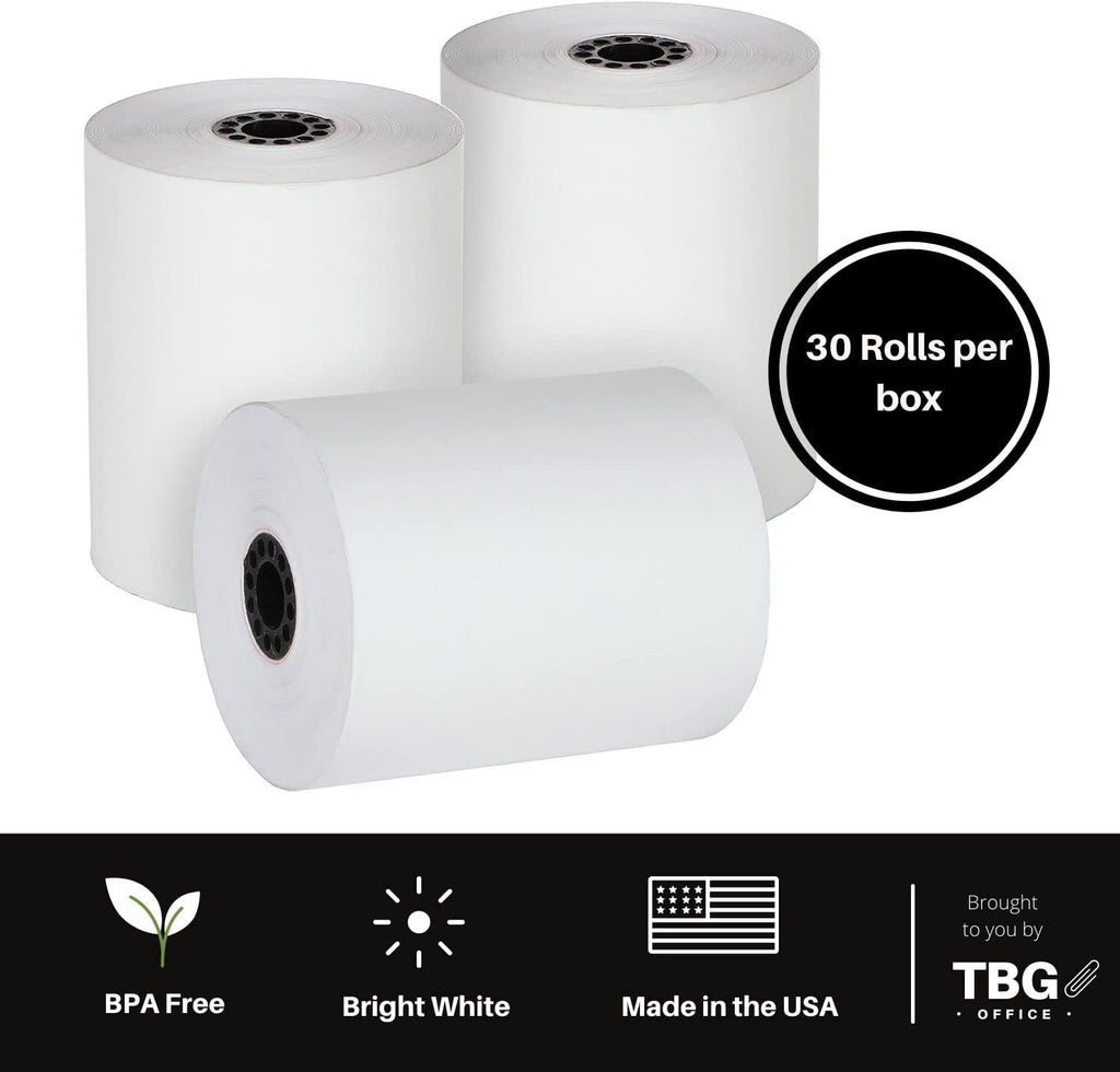 3 1/8” x 230' Thermal Paper Rolls (1 Case - 30 Rolls) O25988