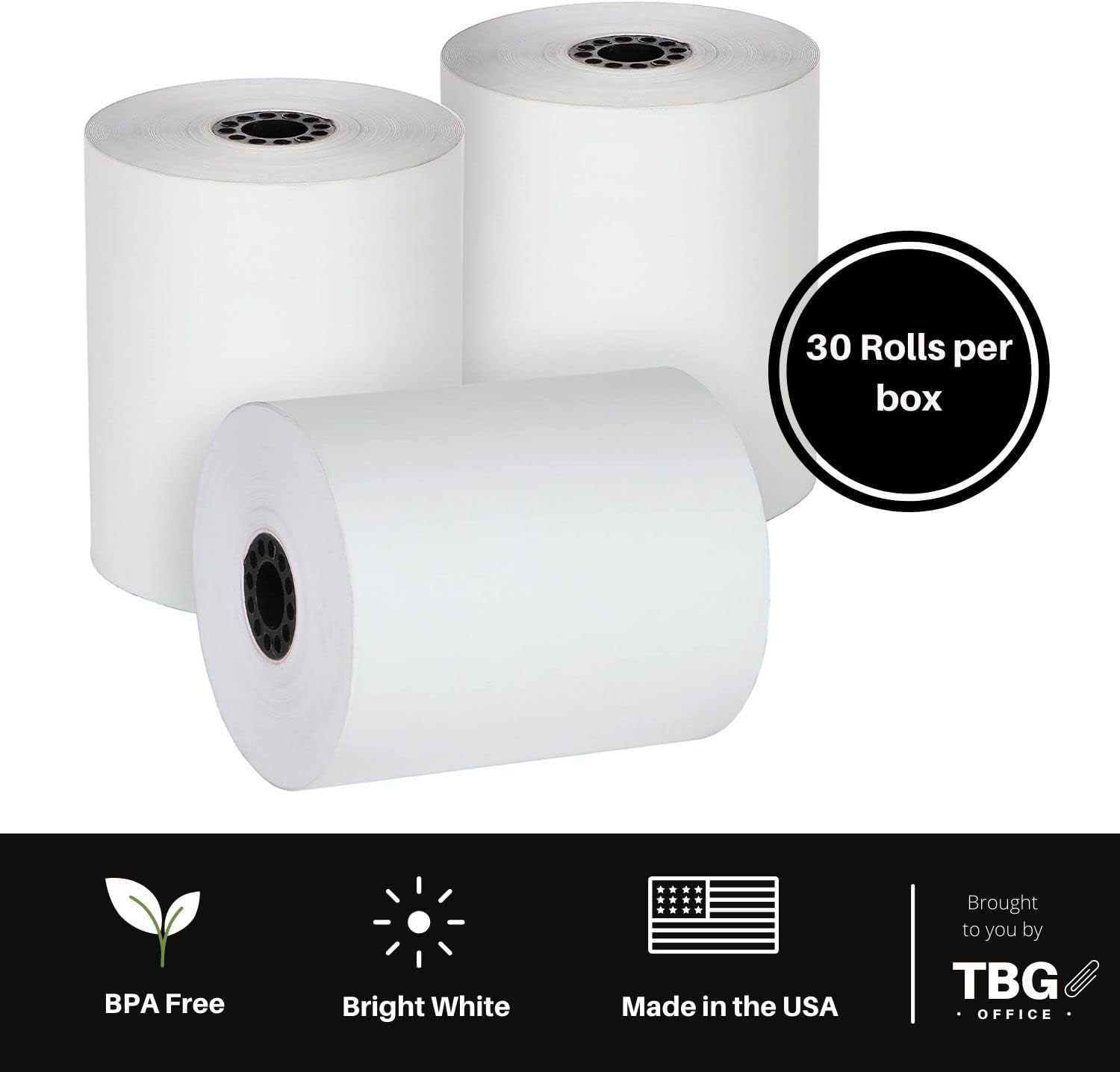 3 1/8” x 230' Thermal Paper Rolls (1 Case - 30 Rolls) O25988