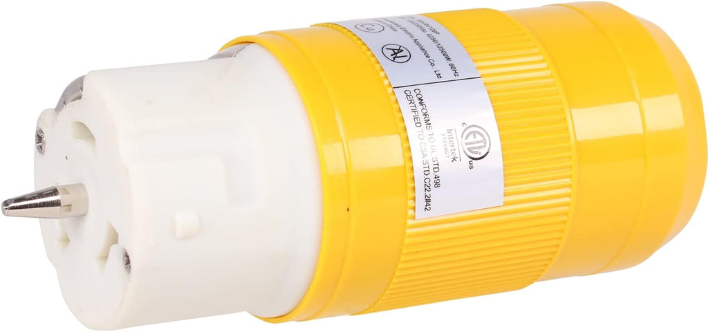 50 Amp Twist Locking Female Plug Connector, 125/250 Volt, Pack of 2 R522