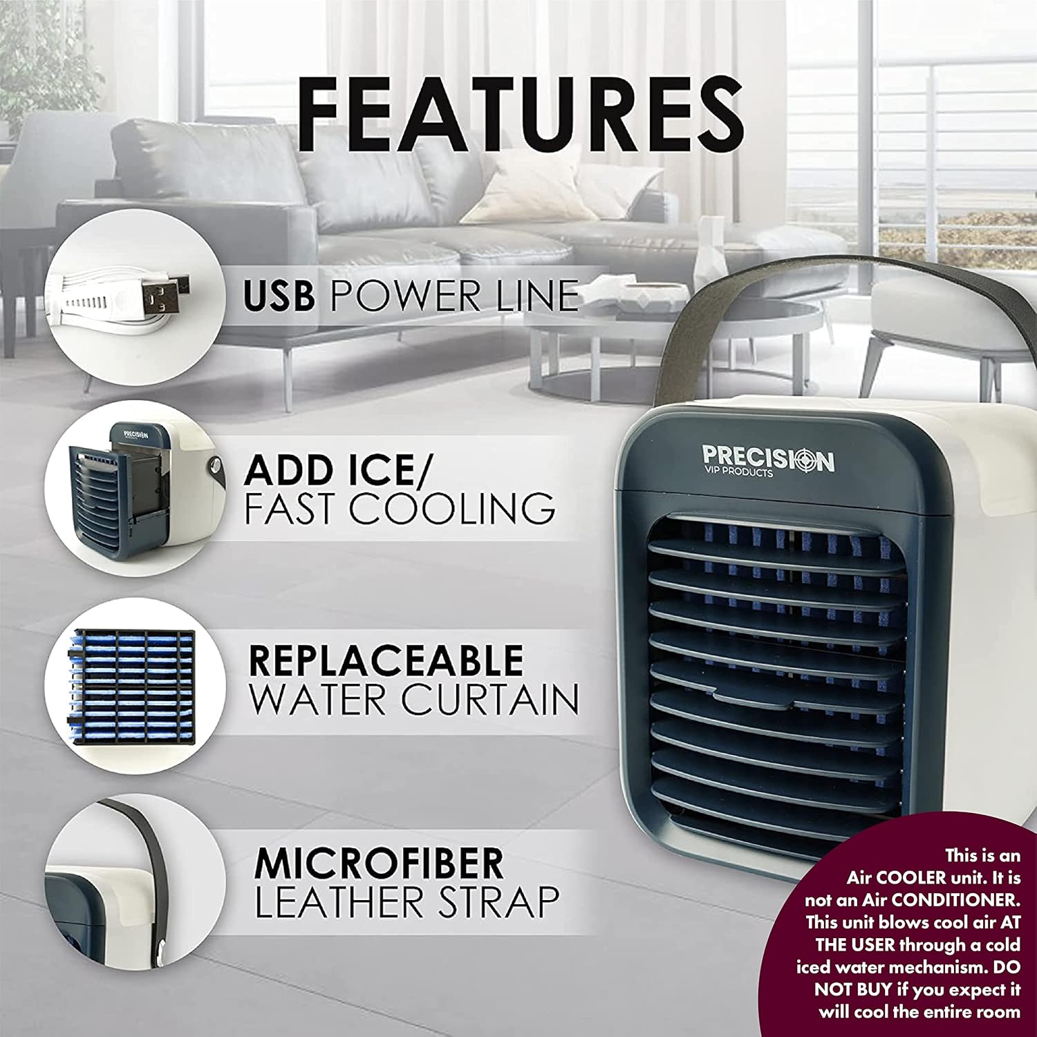 Portable Air Cooler with Large Capacity Water Tank B48315