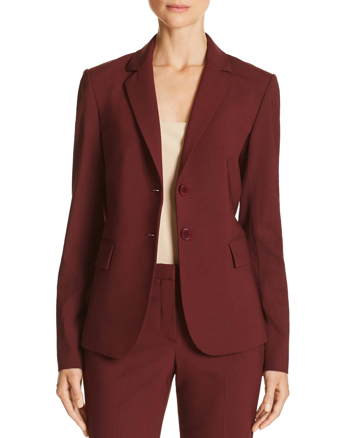 Deep Navy Wool-Blend Blazer Q43802
