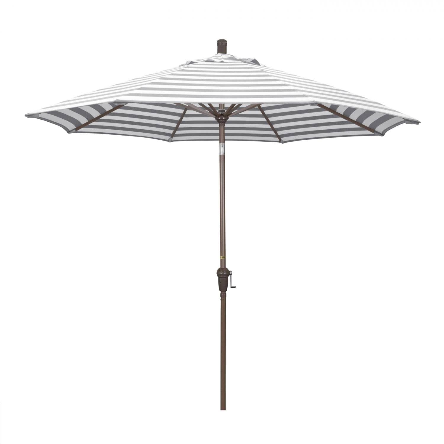 White 9 ft. Olefin Market Umbrella with Auto Tilt O17316